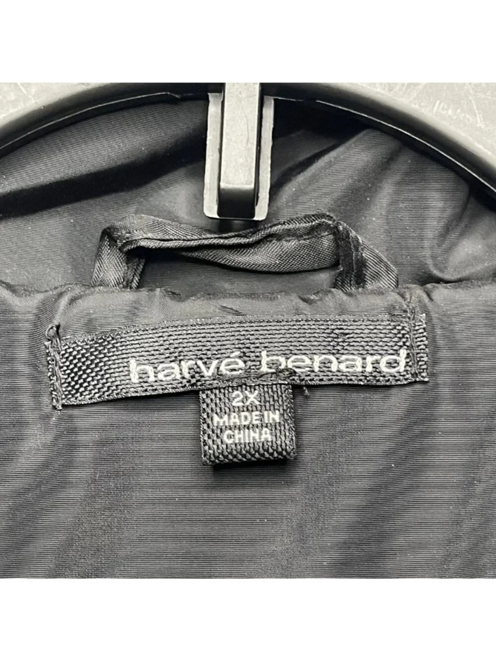 Harve Benard Quilted Black Jacket Coat Women 2X Double-Breasted Lightweight - Picture 2 of 8